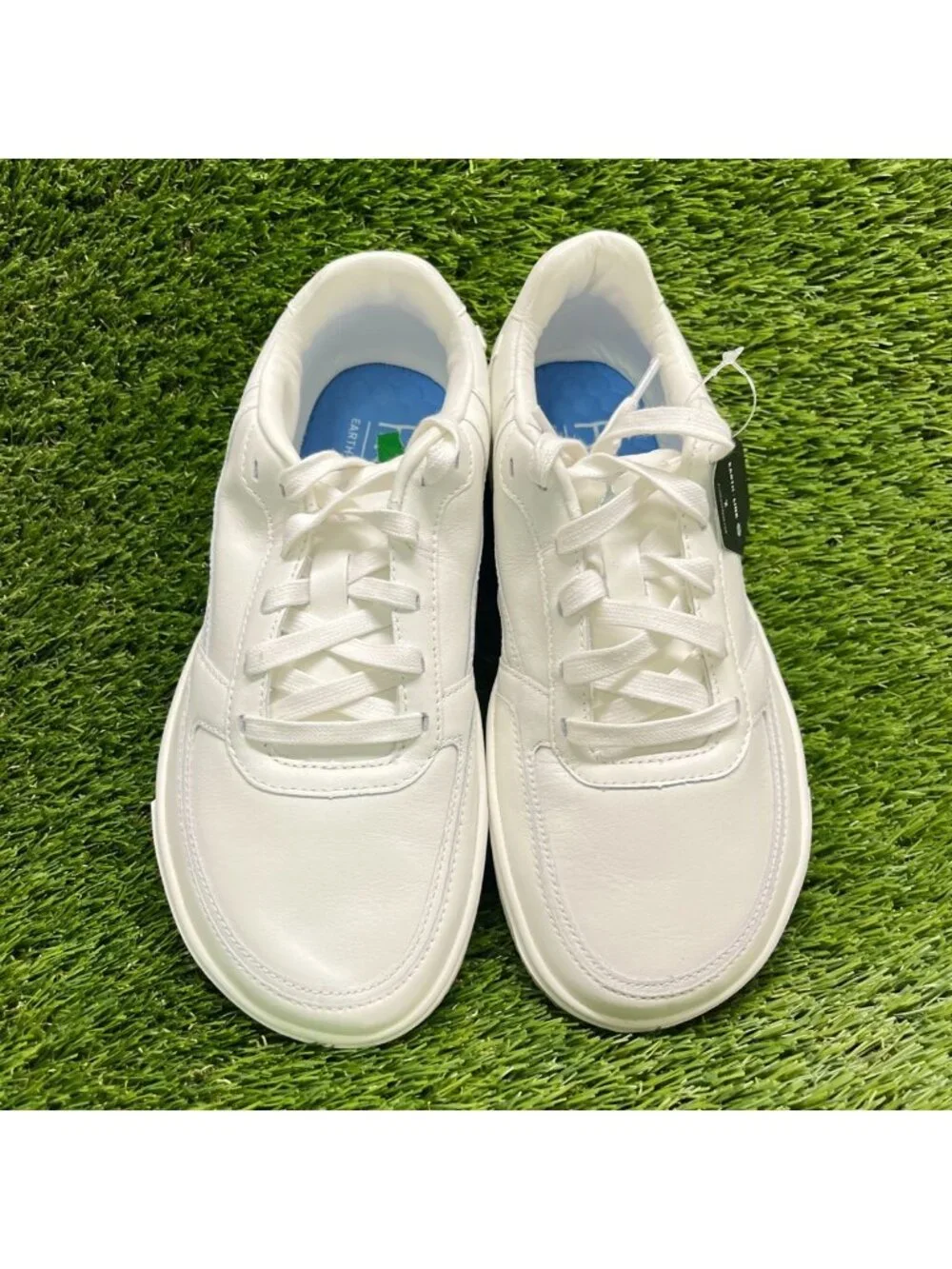 Flux Footwear Adapt Leather Trainer White Mens Size 8 Womens 9.5 Shoes Sneakers